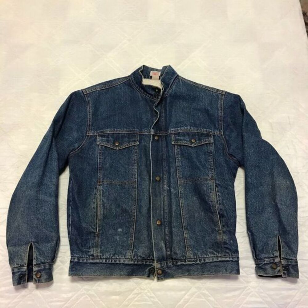 Vintage Brittania for work and play lined well worn Jean‎ Jacket med
